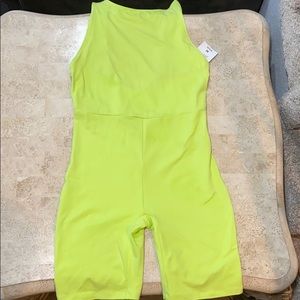 NWT neon green romper